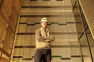 Tyler Stokes inside experiment.